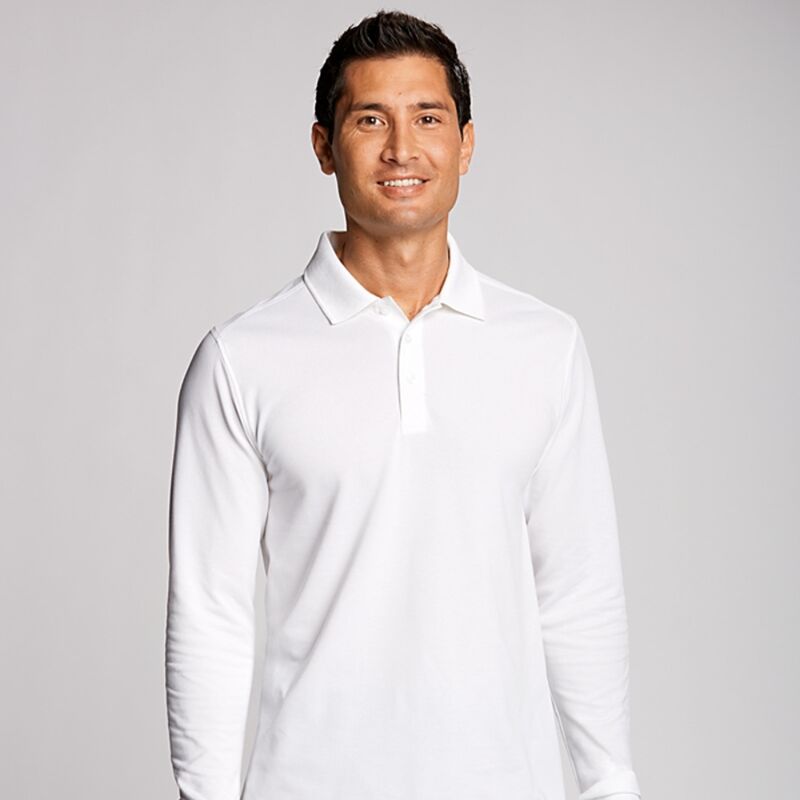 Cutter & Buck Advantage Tri-Blend Pique Mens Long Sleeve Polo Thumbnail