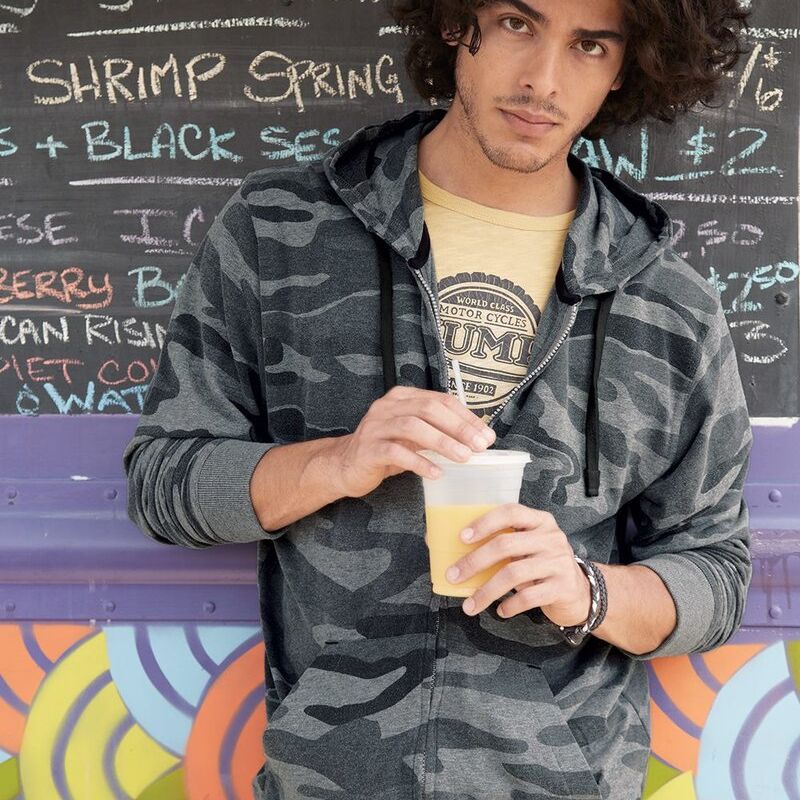 Men's Camo Full-Zip Hooded Sweatshirt Thumbnail