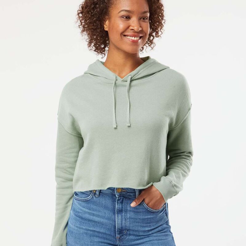 Women’s Lightweight Crop Hooded Sweatshirt Thumbnail